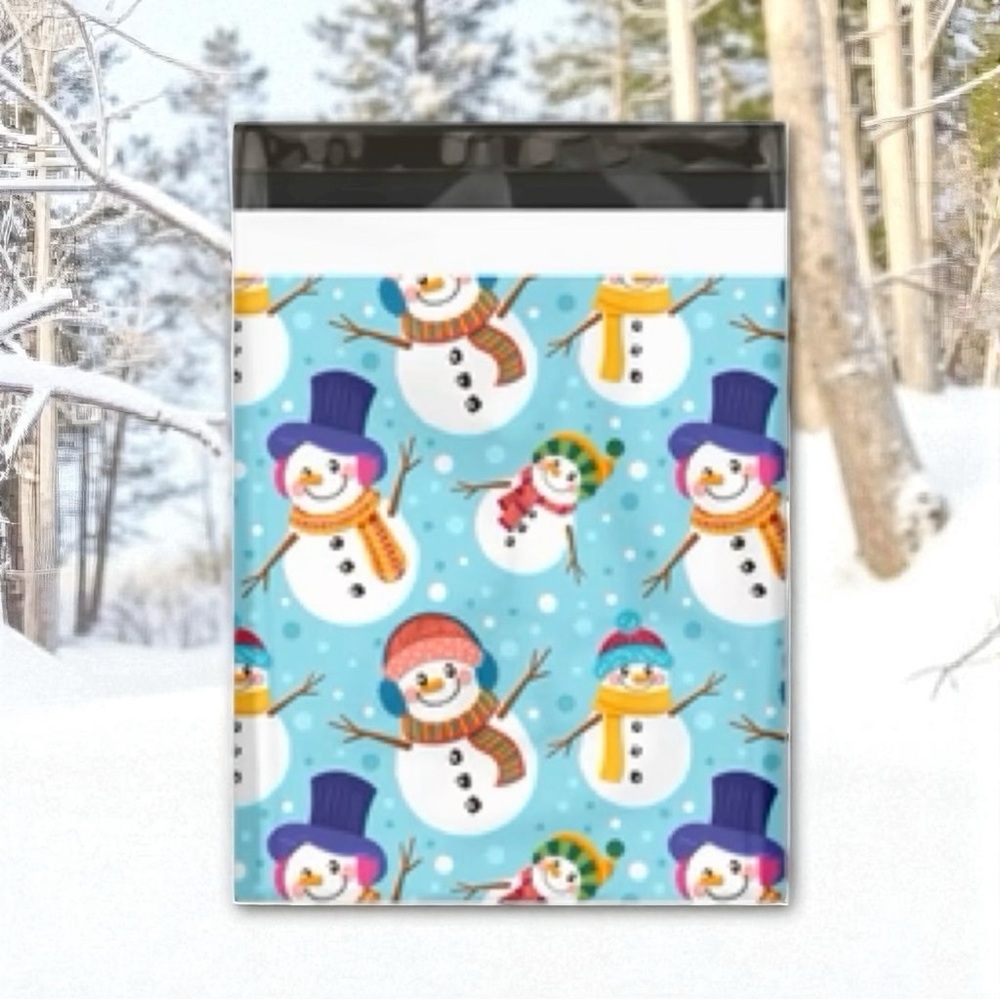 Christmas Snowmen ⛄️ Friends Poly Mailers 10x13 Pack of 25 - Picture 2 of 5